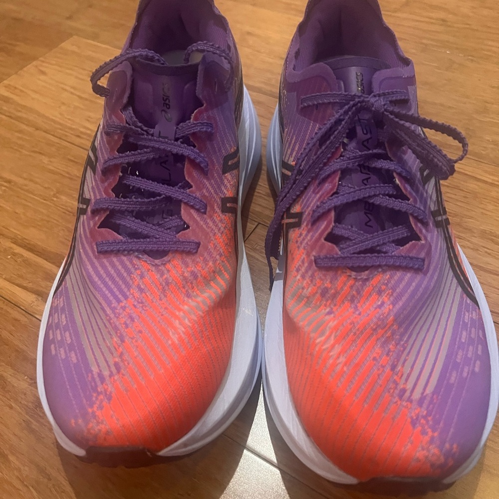 Asics Purple and Orange Women's Athletic Shoes